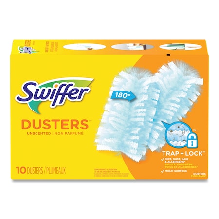 SWIFFER Refill Dusters, Dust Lock Fiber, Light Blue, Unscented, PK40, 40PK 21459